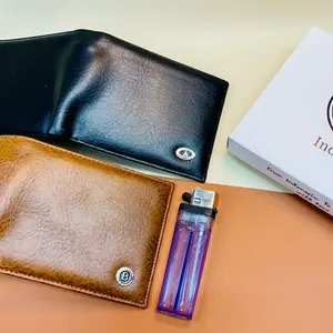 [AHLMN] Dompet mini simpel pas yang pas dikantong dan trendi bahan kulit PU model lipat dua #dompet #dompetpria Kartu