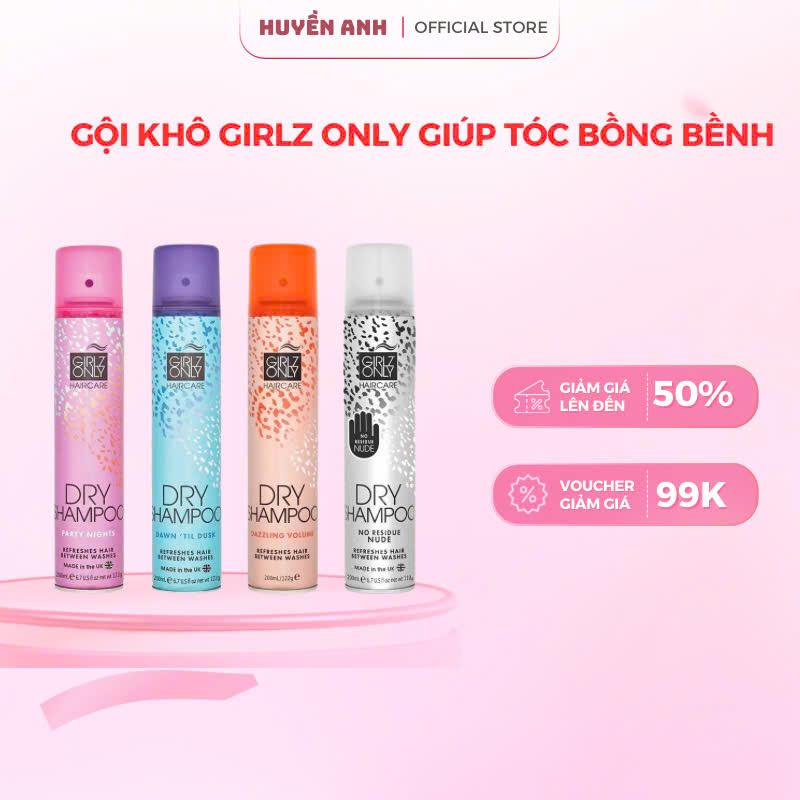 Dầu Gội Khô Girlz Only Party Nᶖghts/ Dazzling Volume /For Blondes 100ml 200ml…