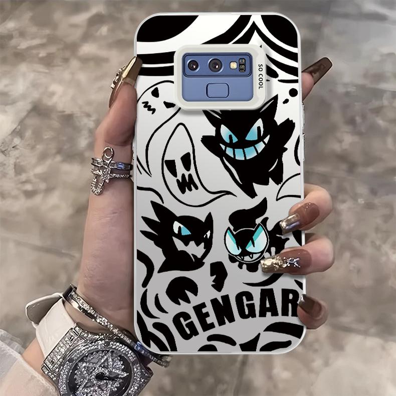 Casing hp GalaxyNOTE9 Shell perak berwarna case Pok é mon gengar Hantu Hitam Corak kartun penjualan panas Kasus telepon pria Casing hp GalaxyNOTE9 Shell perak berwarna case Pok é mon gengar Hantu Hitam Corak kartun penjualan panas Kasus telepon pria