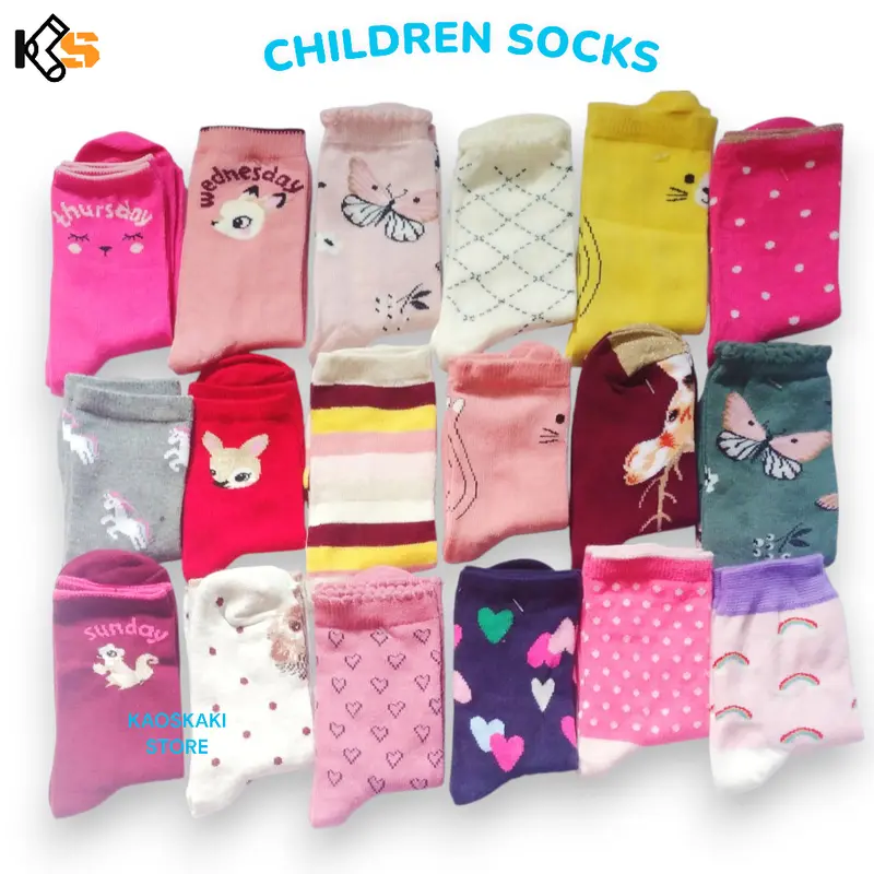 Paket 6 Pasang, Kaos Kaki Anak Panjang Motif Karakter Lucu Laki laki Perempuan Usia 3-7 Tahun TK PAUD, Bahan Katun Lembut 4