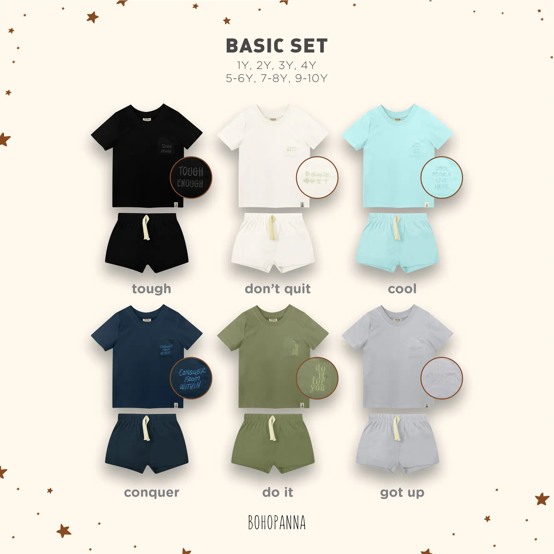 BOHOPANNA - BASIC SET 7.0 - SETELAN ANAK LAKI LAKI