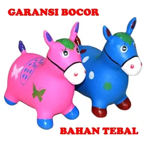 Mainan Kuda Jumping Anak Kuda Duduk Musik Karet Tebal - Toys