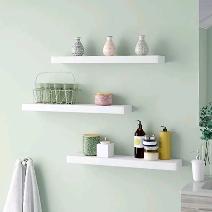 Rak Kayu Ambalan Dinding Serbaguna Rak Furniture Ambalan Decorasi Rumah balkon natural kayu 4