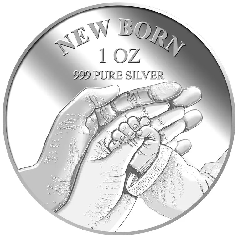 999 Pure Silver | 1 Oz New Born Silver Medallion