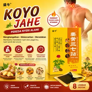 Koyo Jahe Pereda Nyeri Alami – 8 Pcs Koyo Herbal dengan Efek Hangat dari Jahe untuk Meredakan Nyeri Otot & Sendi Pegal Linu dan Kaku Sendi