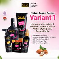Gambar [SPECIAL LIVE] Natur Argan Series - Shampoo Argan Oil 140ml & Conditioner Argan Oil 160ml untuk Rambut Rusak Kering Bercabang Conditioner Rontok Shampoo Vitamin dari Natur Kota Administrasi Jakarta Timur 1 Tokopedia