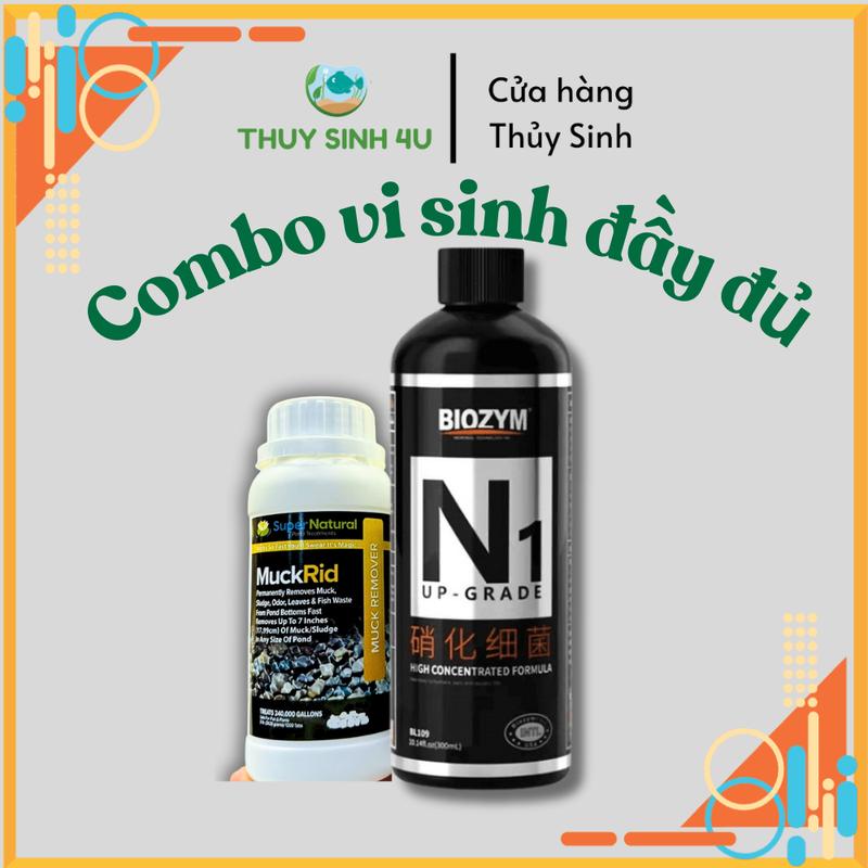  Bộ vi sinh cho bể cá Vàng cá Chép Biozym N1 và Muckrid 