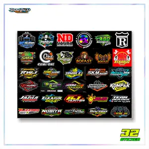 Stiker Sound System Isi 28 Stiker Vynil Laminasi Anti Air Sound Balap Blitar