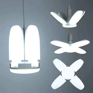 READY Lampu LED Lipat Mini Model Kipas 28 Watt Lamp Hias Ruangan 4 Baling Bisa COD