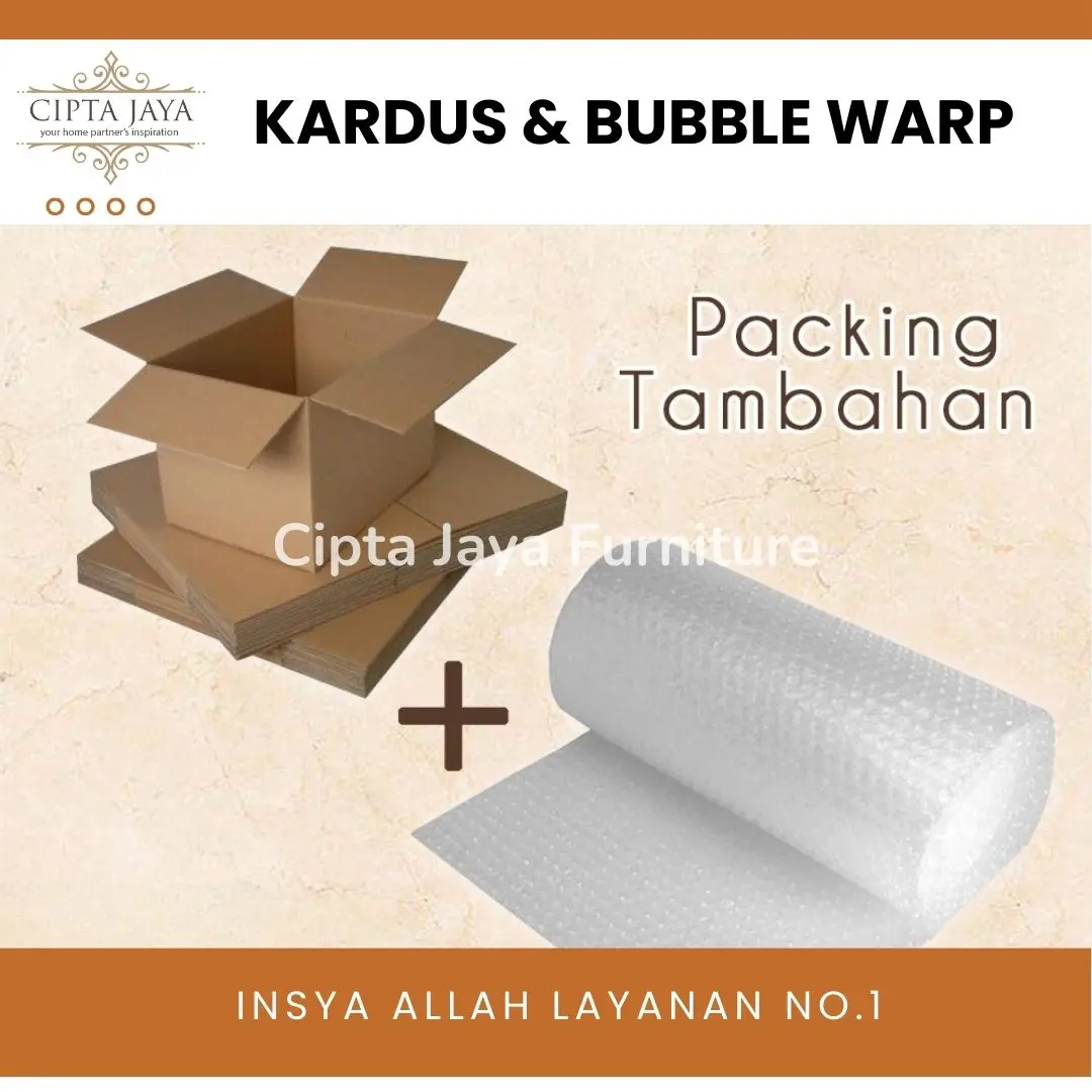 Tambahan Packing Kardus dan Buble Wrap untuk produk
