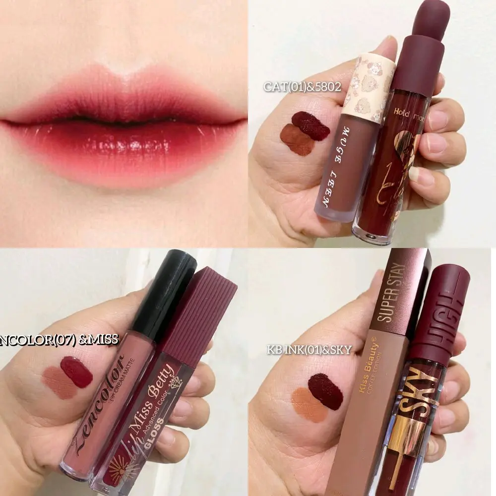 [ Per Set Dapat 2Pcs ] Ombre Matte Lipcream Tahan Lama Best