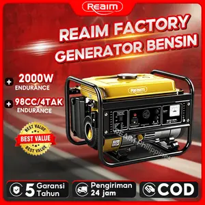 Reaim Generator Portabel Bensin Tugas Berat untuk Rumah Senyap 4Tak Reaim Generator Bensin Portabel Tugas Berat untuk Rumah Senyap 4 Tak Mesin Genset 2000 Watt Mesin Power Generator Genset Bensin/Genset Listrik Berkwalitas Portable Bensin