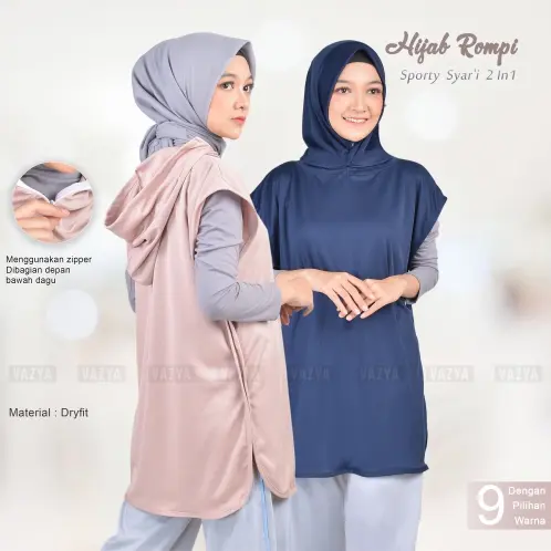 Hijab Rompi Sporty Syar’i 2in1