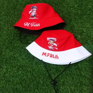 Topi Bucket Merah Putih Bucket Kemerdekaan Topi Anak Agustusan Gratis Sablon Nama Pasang Sendiri