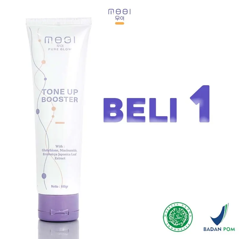 Mooi Pure Glow Tone Up Booster - Lotion Pencerah kulit 100gr (100% Original) Tone Up Krim  Korean Mencerahkan Tubuh 4