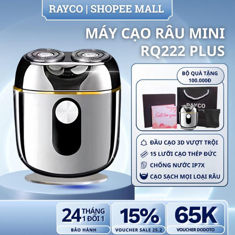 Máy cạo râu Rayco Pluss D RQ-222, máy cạo râu mini vỏ hợp kim cao cấp, chống nước IPX7