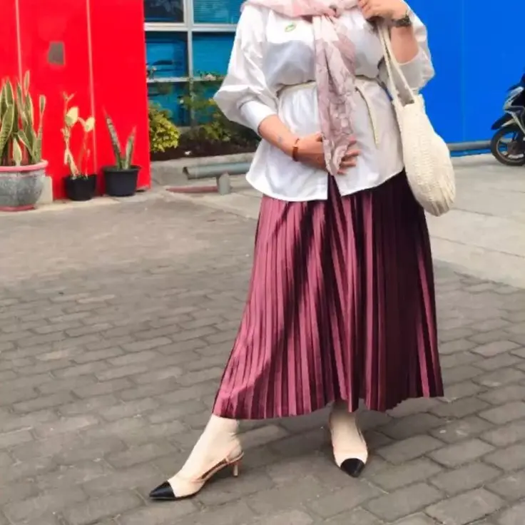 ROK PLISKET BLUDRU PREMIUM PANJANG 7/8 BAHAN TEBAL HALUS WARNA LENGKAP Hrg MURAH Suede Variasi Wanita Motif Bawahan Flanel Rempel Kondangan 1