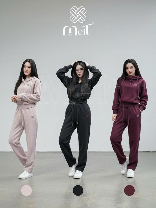 T2012 - HOODIE MEIT HOT TREND 2025 Set Nỉ Lông Cừu Mềm Mịn Ấm Sâu Thoáng Nhẹ Thiết Kế Hiện Đại Phù Hợp Đi Chơi Dạo Phố Hoặc Mặc Trong Nhà