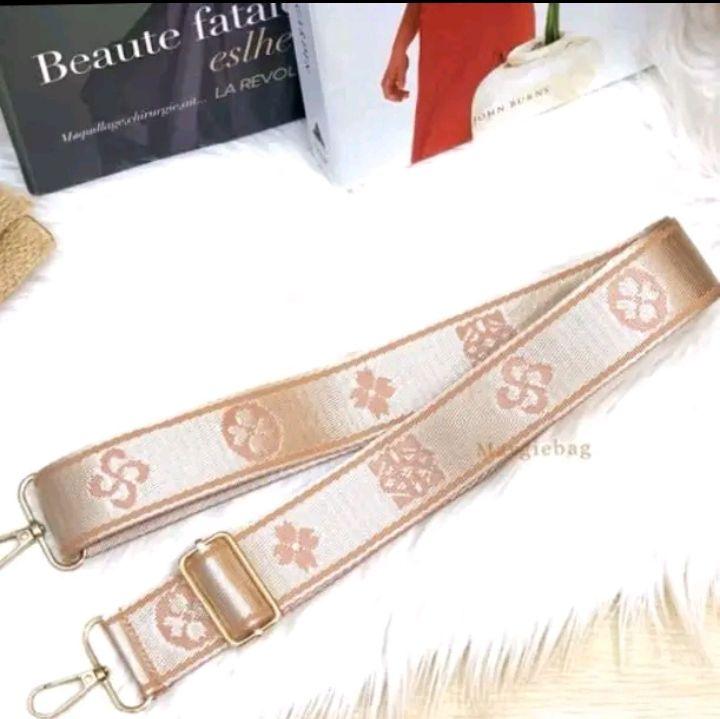 Tali Tas Wanita Poliester Tebal Import Model Terbaru Pengganti Tali Rusak Panjang 120 cm Lebar 4 cm AAC  GOLD