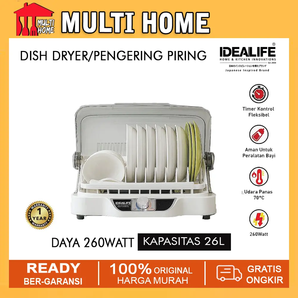 Idealife Alat Pengering Piring Sterilizer Dish Dryer IL-119 / DD-1001