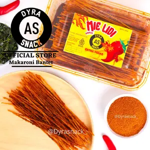 (Terlaris) Mie Lidi DYRA SNACK pedasnya Bikin Nagih - MAKANAN RINGAN Kemasan Box 500ml  Food Cemilan