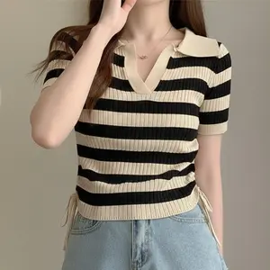 Belleza Outlet baju outfit cewek baju atasan wanita baju Rajut Kaos Keisha Salur Tali knite