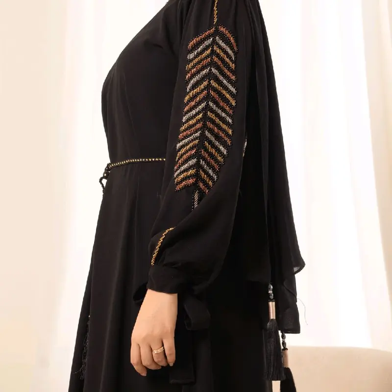 Gamis Abaya Saraza Tipe Zihan Muslimu Wanita Dress - Hitam - Lebaran, Remaja, Maxi, Dewasa, Syari, Mewah 1