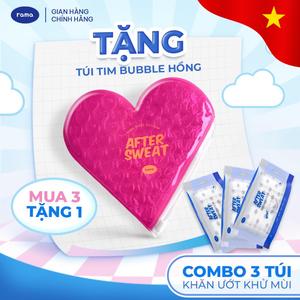 [ MUA 3 TẶNG 1 ] - [TẶNG TÚI TIM BUBBLE] - Khăn Ướt Khử Mùi Rama Wipes After Sweat - Làm Mát Cơ Thể, Đi Ngoài Trời, Tiện Dụng.