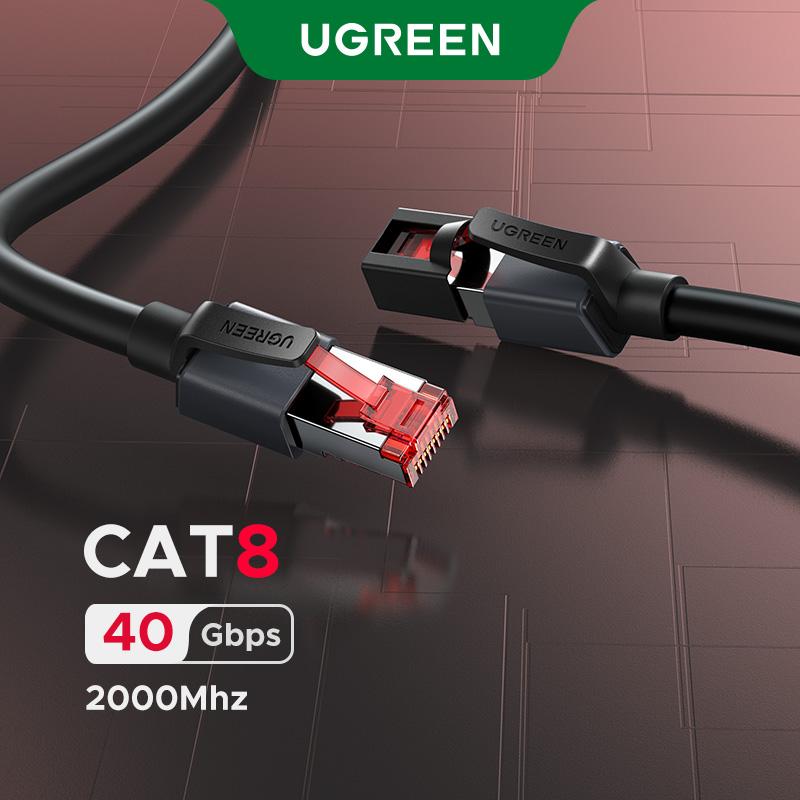 Cáp Ethernet Cat8 RJ45, UGREEN, Tốc độ 40Gbps, CAT 8, Tốc độ lên đến 2000Mhz, Cáp mạng tốc độ cao