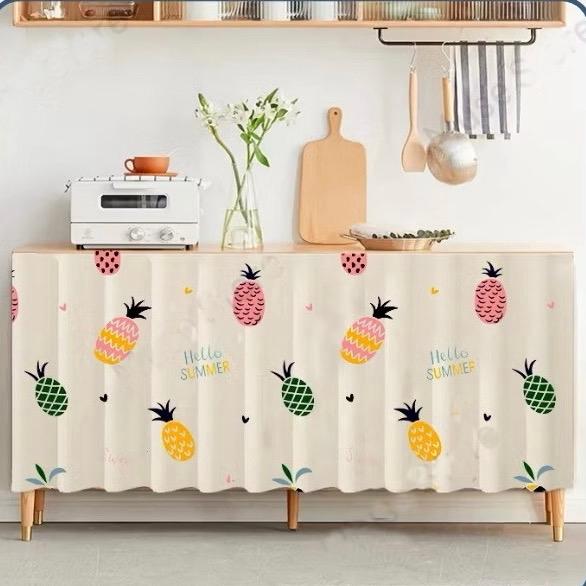 Rèm dán tủ bếp 1 lớp rèm dán kệ tủ trang trí chống bụi nhiều họa tiết kích thước