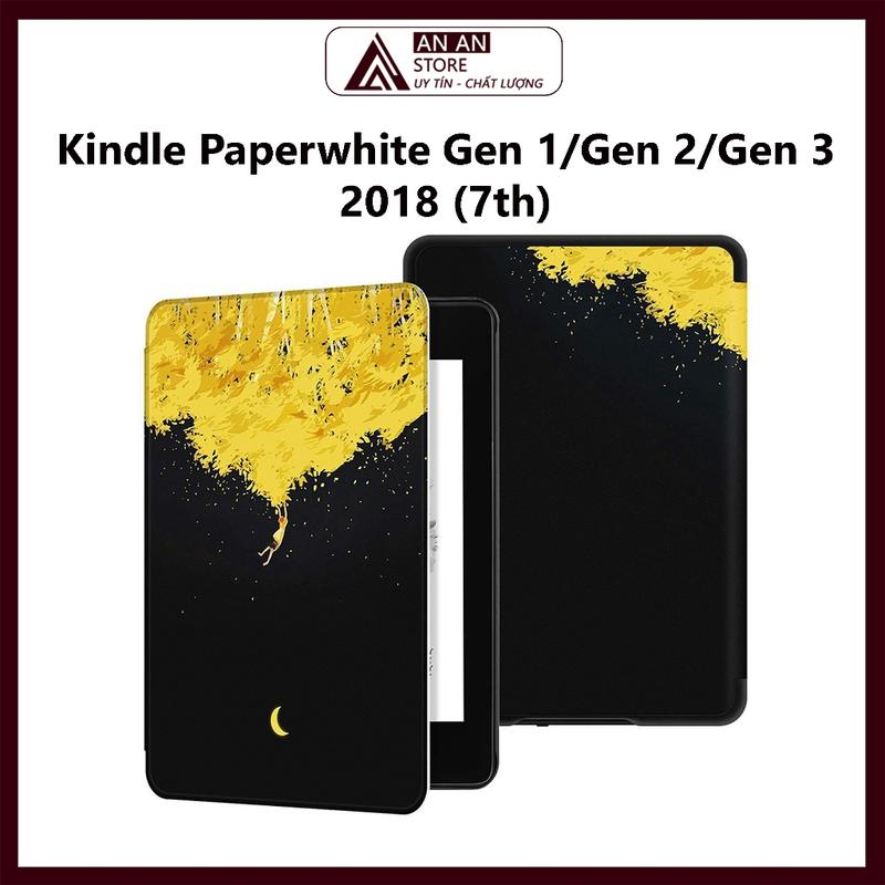 Bao da cover cho máy đọc sách Paperwhite Gen 1/2/3 2018 7th họa tiết nhiều màu