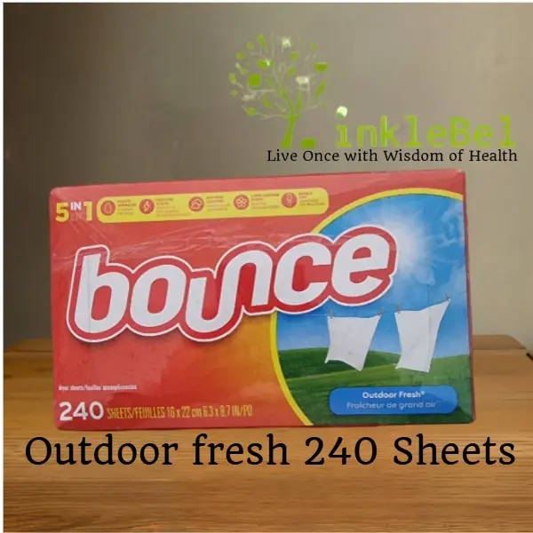 Bounce Fabric Softener Dryer Sheets Outdoor Fresh 240 Sheets Household Pack Scented