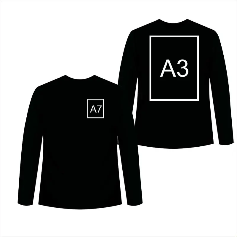 Sablon kaos lengan panjang desain sesukamu custom bebas baju katun Dewasa Pria Wanita 30s 3