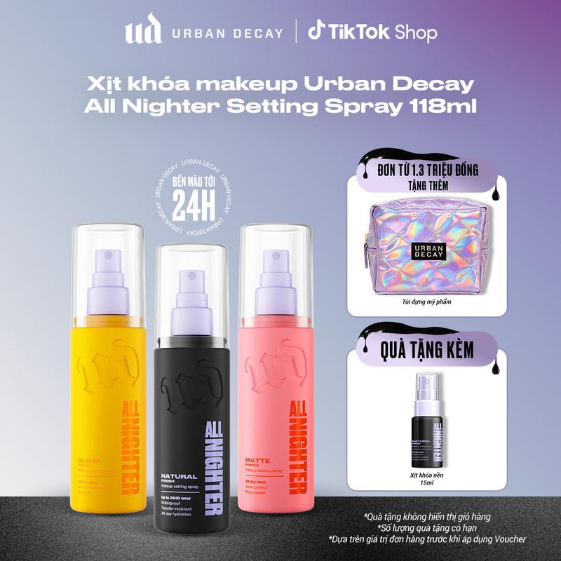 Xịt khóa makeup Urban Decay All Nighter Setting Spray 118ML - 24H Khóa chặt…