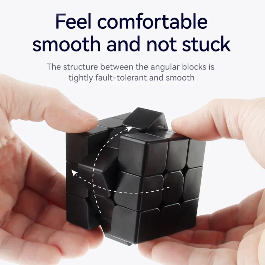 Putih Polos/ Hitam Polos Force Cube 3X3X3 Kubus Kecepatan Antistress Relaksasi Satisfying High Quality