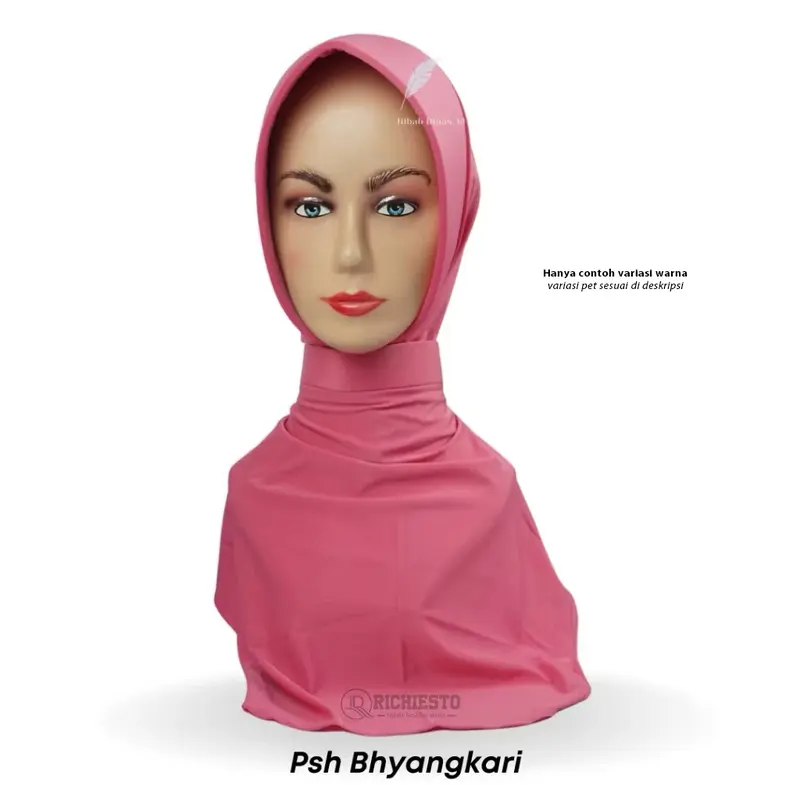 Hijab Dinas Pet Anti Tembem Polwan PNS Bhayangkari Persit Perawat Spandek Sutera Premium Kerudung Instan Busa Khimar Tebal Muslim 3