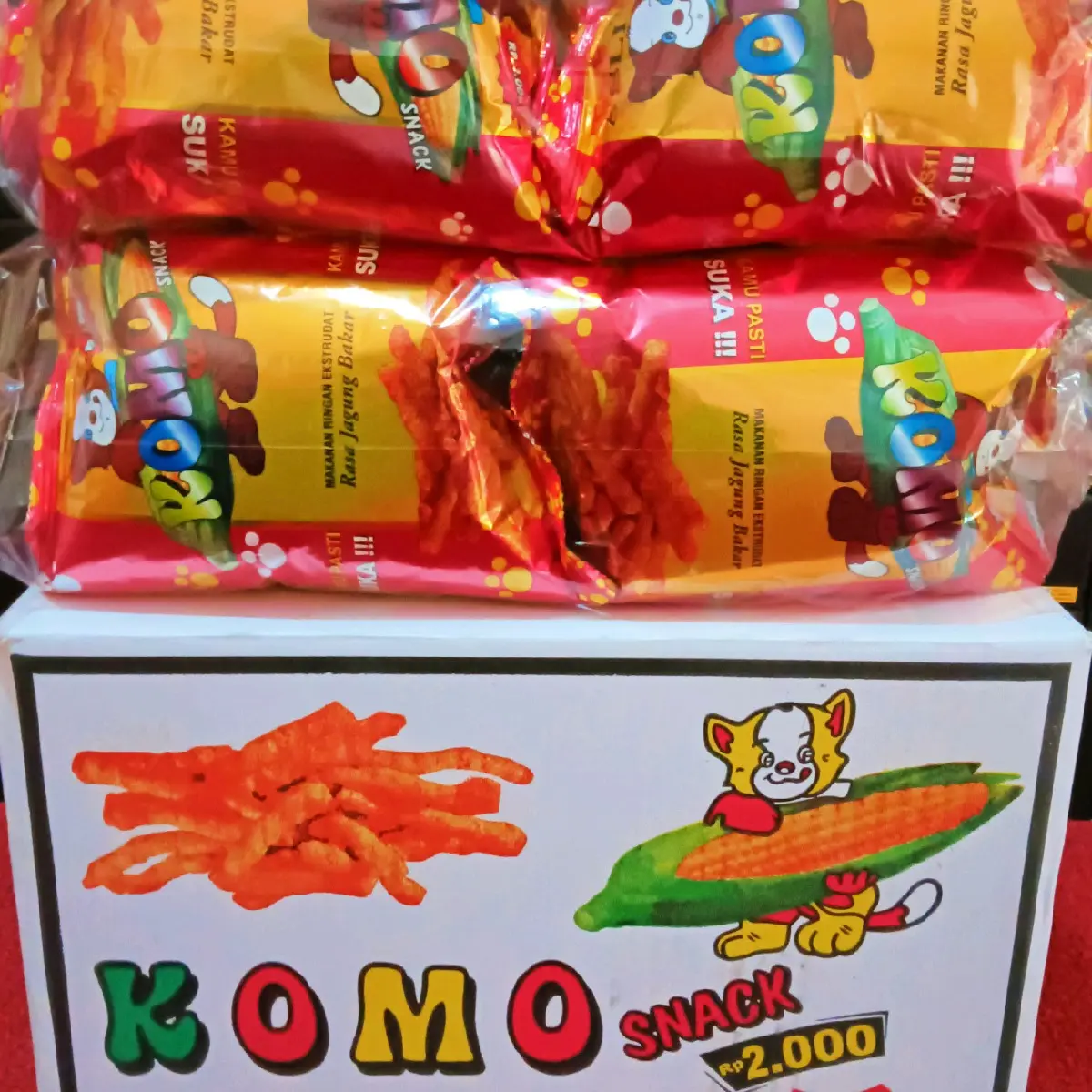Snack Chiki Komo 38gr isi Per karton 20 pcs Termurah Cemilan