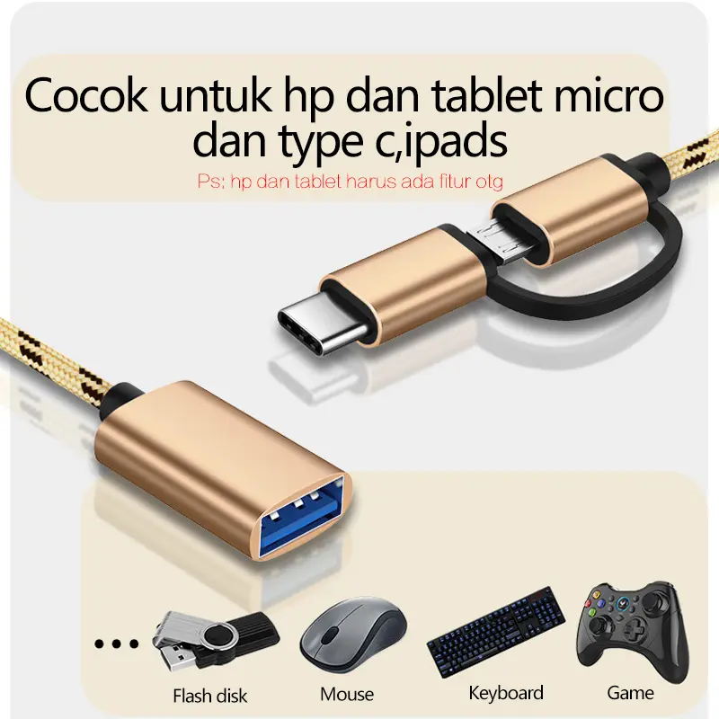 Otg 2 In 1 Dinami Micro Type C Fast Transfer Otg Flash Disk Mouse 1