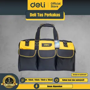 Deli Tool Bag / Tas Simpan Perkakas Multifungsi Bahan Kuat EDL43011X