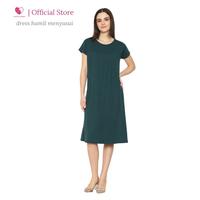 Gambar Home Dress Menyusui Pendek Bukaan Samping Kanan Kiri untuk Bumil Busui - Limed dari Baju Hamil Menyusui Happymomma Kota Tangerang Selatan 4 Tokopedia