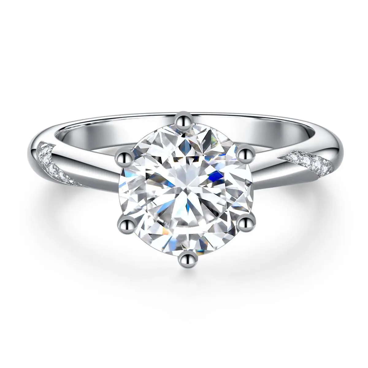 【#11】（LiLY）925 Sterling Silver Synthetic Moissanite rings