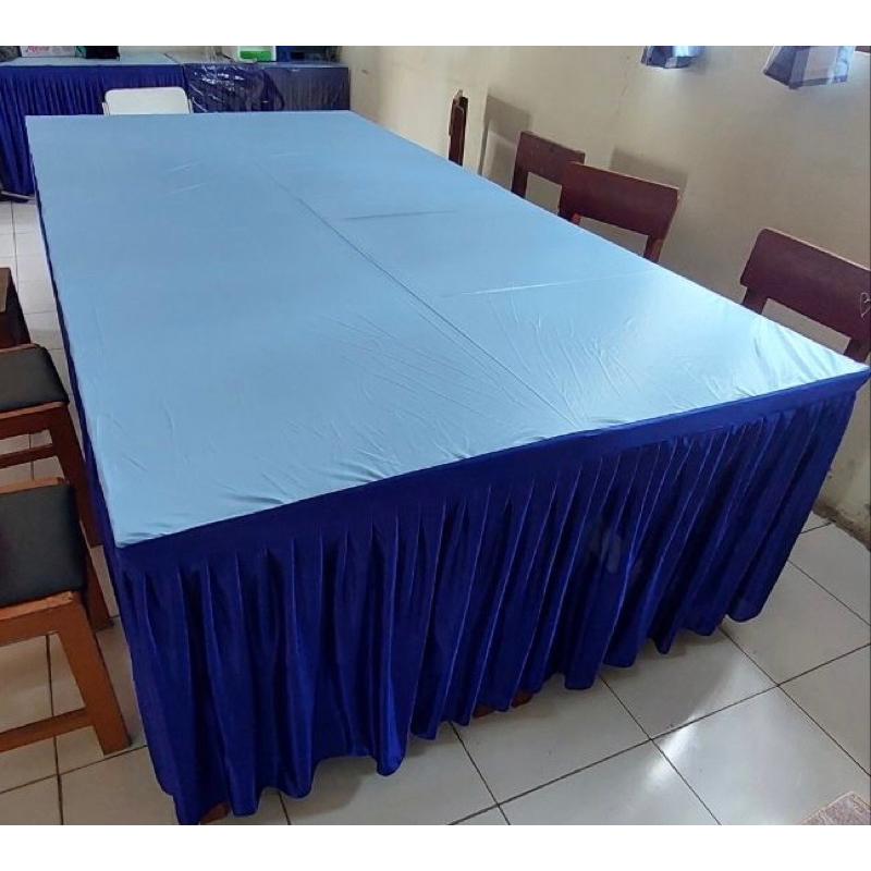 Cover Meja Prasmanan 150 x 60 x 75 cm Anti-Susut dengan Bahan Abutay/Filamin Berkualitas Tinggi 6
