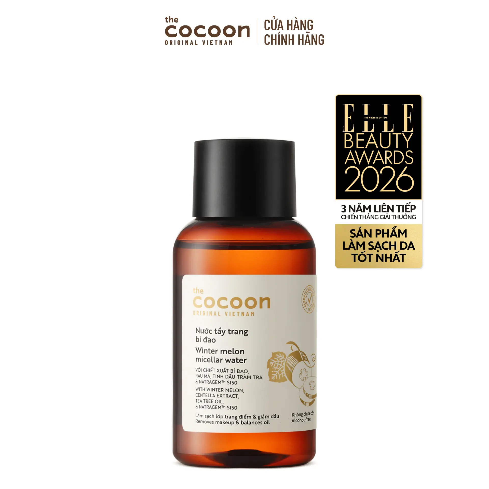 Ảnh đại diện Nước tẩy trang bí đao Cocoon tẩy sạch makeup & giảm dầu 140ml