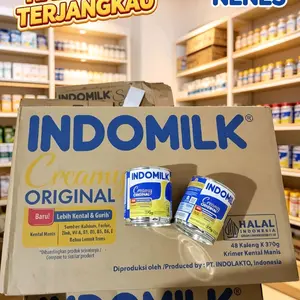 Indomilk SUSU INDOMILK KALENG PUTIH 370 GRAM SATU PICIS Creamy Original Lebih Kental & Guruh Halal Indonesia