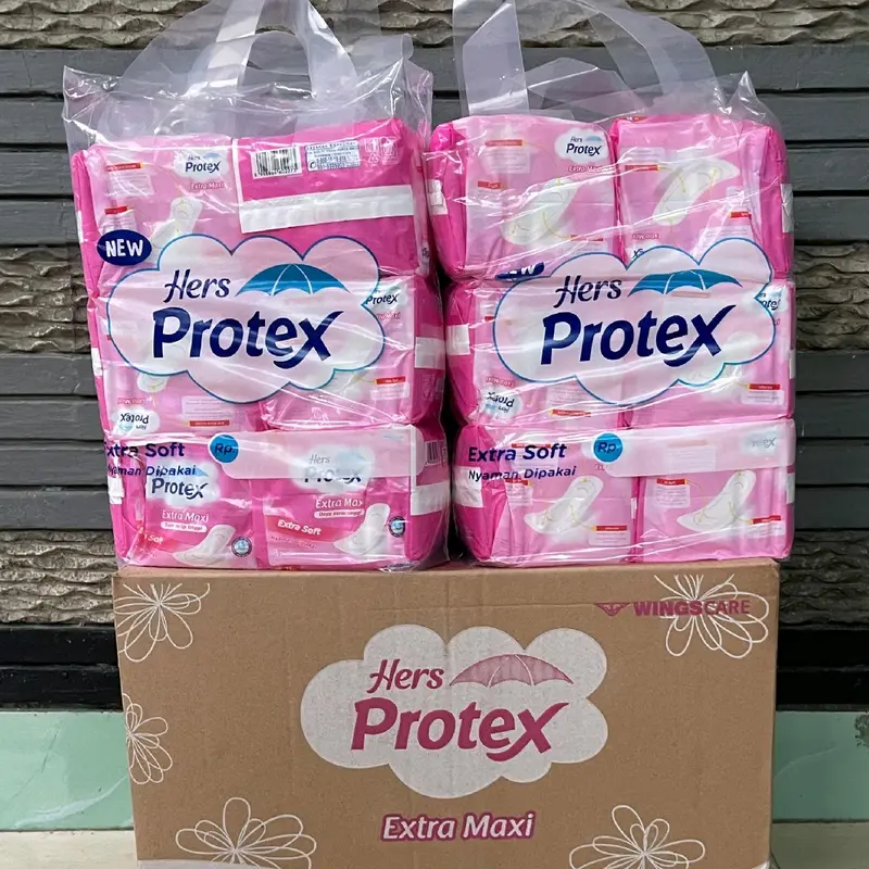 Pembalut HERS PROTEX Pink Extra Maxi 2 Tas Isi 12 Pack 1