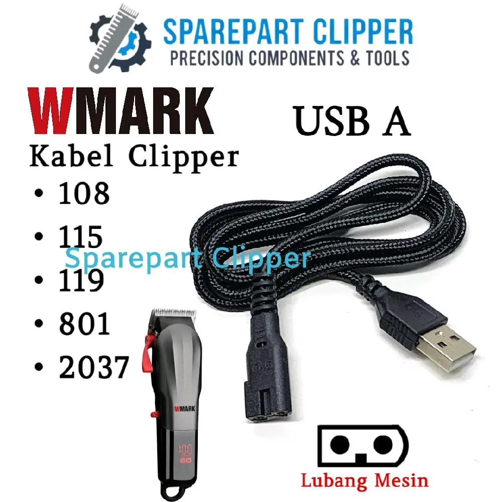 Kabel Charger Wmark 108 115 2037 Casan Wmark Sparepart Clipper #A