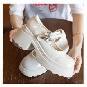 8863 sepatu mary jane kekinian cewek wanita best seller pantofel platform