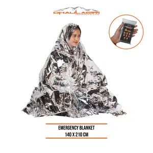 DHAULAGIRI  Emergency Blanket - Selimut Aluminium Untuk Hipotermia - Emergency Survival Blanket - Thermal