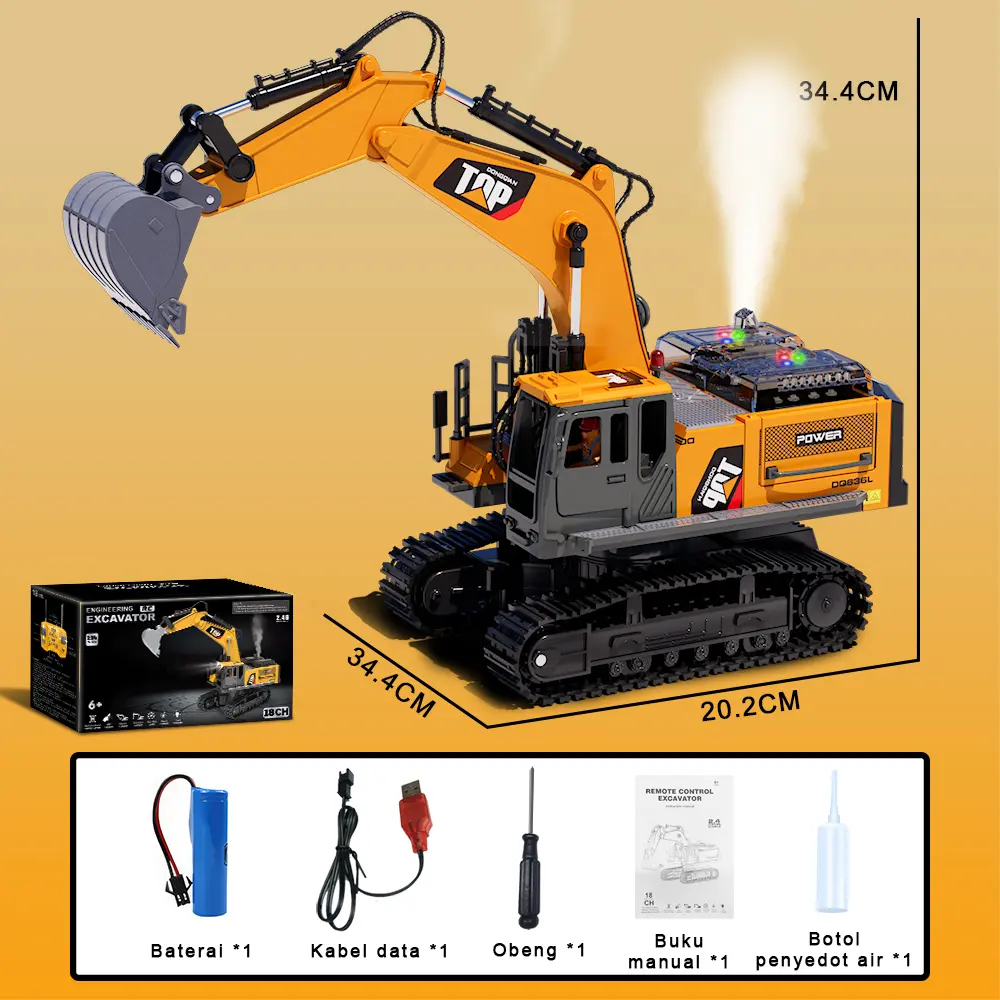 Excavator paduan 18 saluran