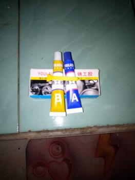 Product Review of [BISA COD] Lem AB Epoxy Kuat Metal Casting Glue Penambal Besi Radiator Anti Bocor Lem AB Epoksi from R** L** 0